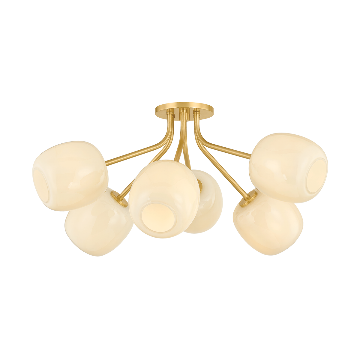 Lisette 6 Close-to-Ceiling | AGED BRASS