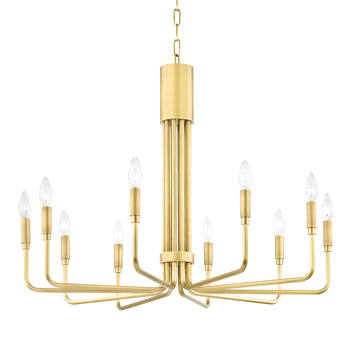 Brigitte 10 Chandelier | AGED BRASS