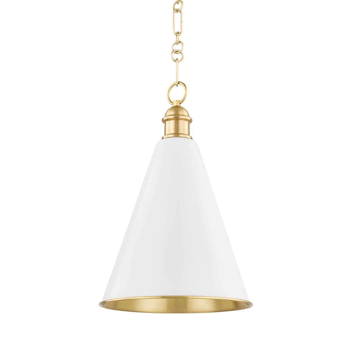 Fenimore 1 Pendant | AGED BRASS & SOFT WHITE
