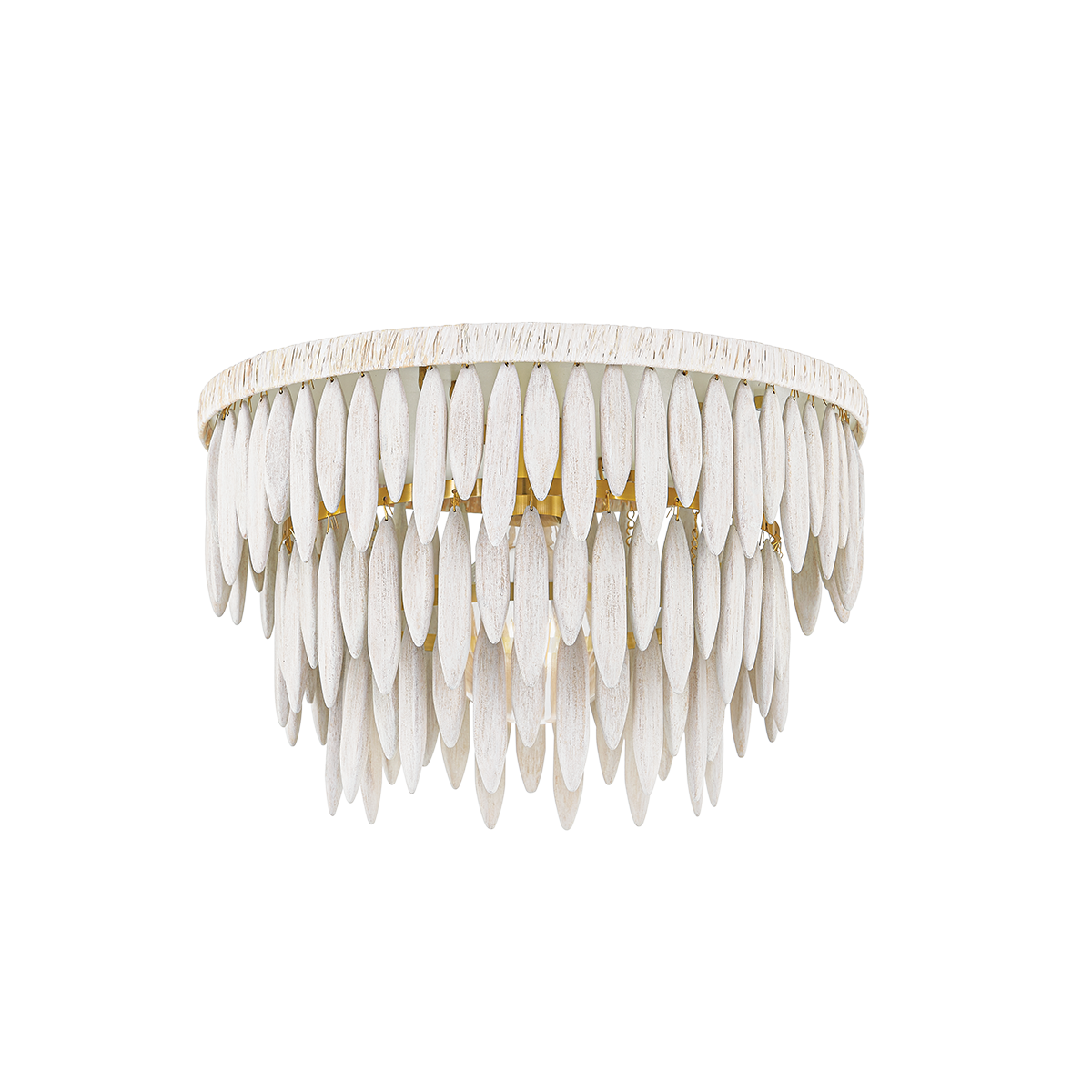 Tiffany 1 Semi Flush | AGED BRASS & TEXTURE CREAM