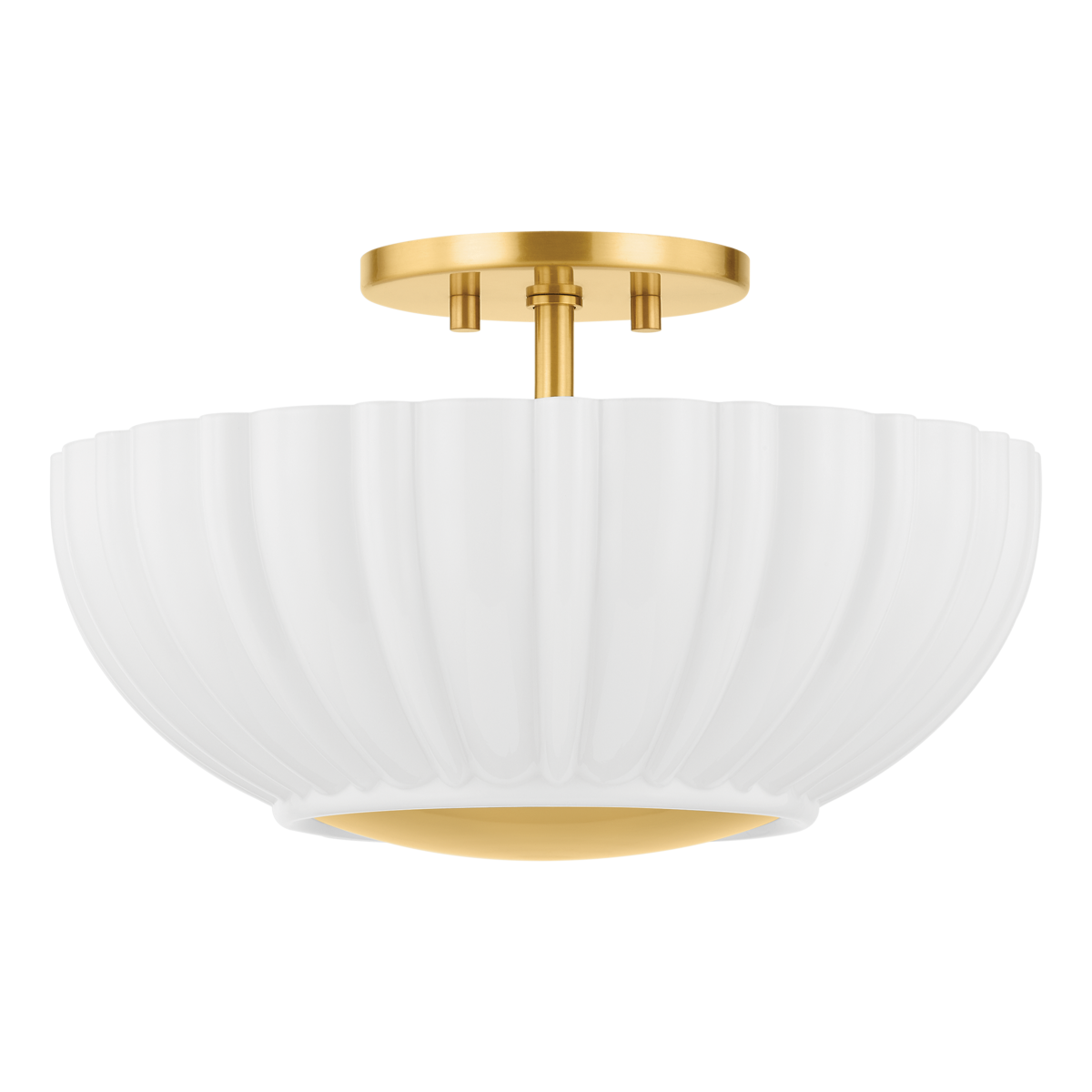 Anne 2 Flush Mount | AGED BRASS