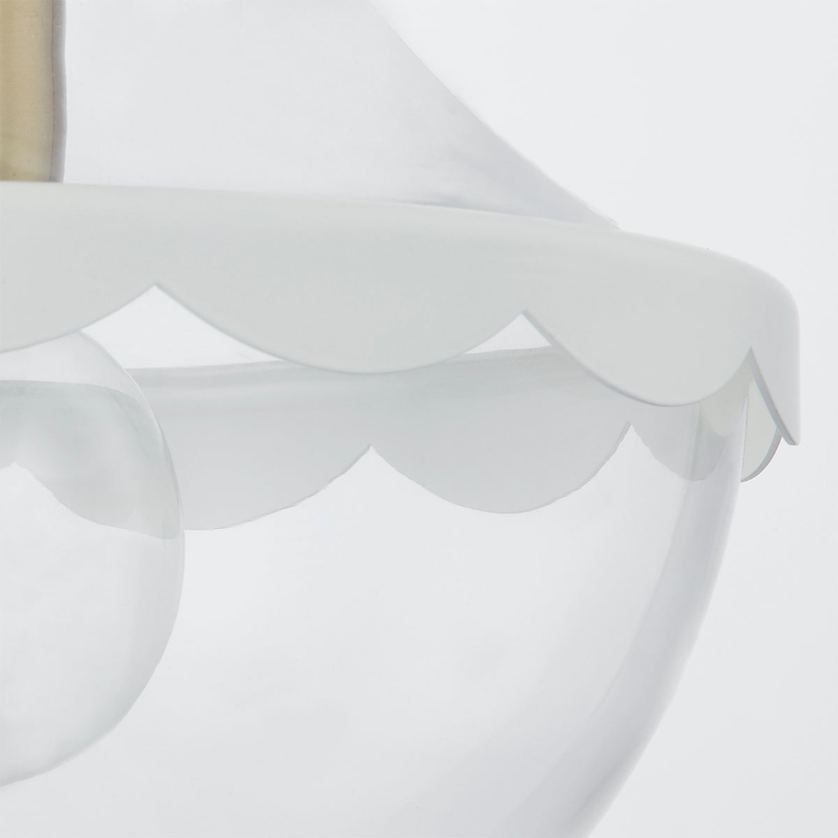Alaina 1 Pendant | AGED BRASS & SOFT CREAM