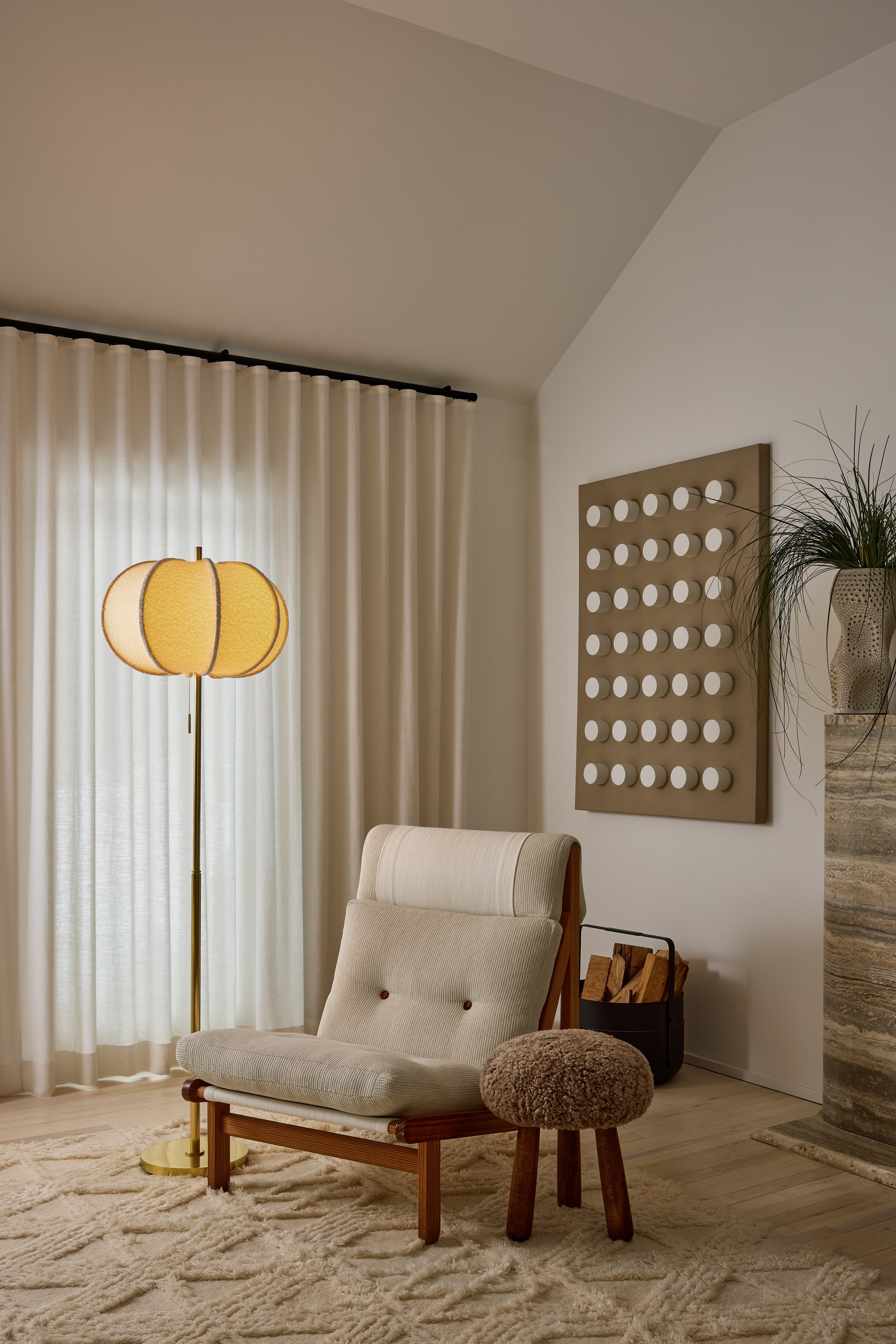 Alexandra 1 Floor Lamp | AGED BRASS