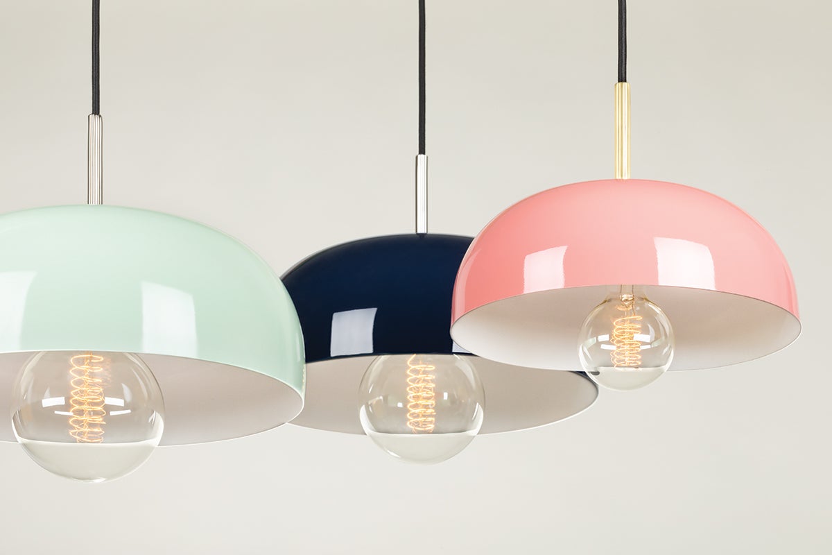 Avery 1 Pendant | POLISHED NICKEL & MINT