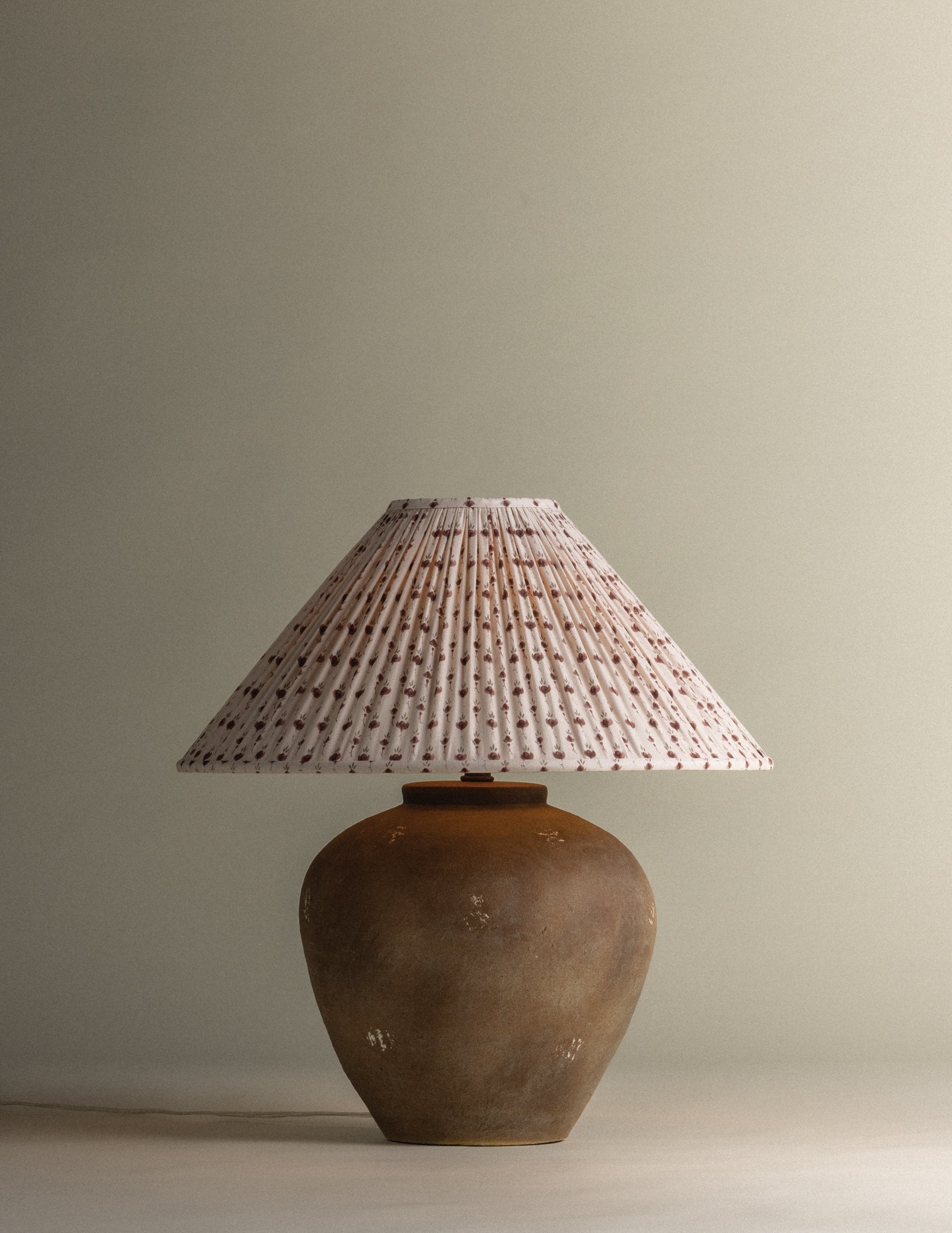 Calabria Table Lamp With Primrose Red Shade