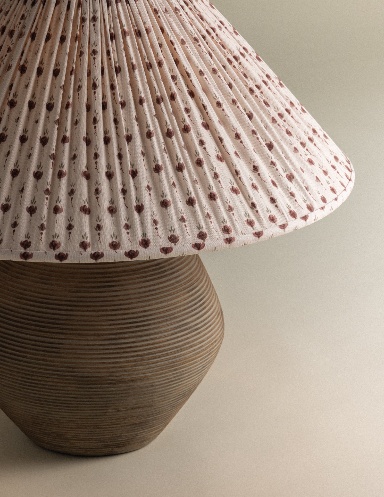 Calabria Table Lamp With Primrose Red Shade