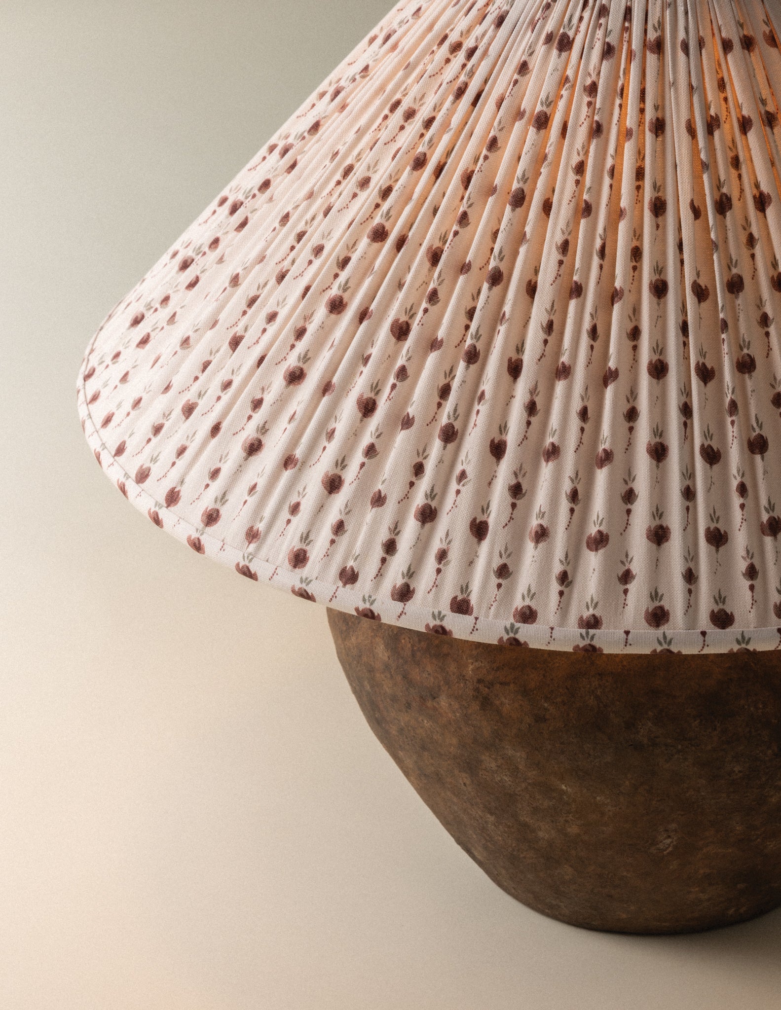 Calabria Table Lamp With Primrose Red Shade