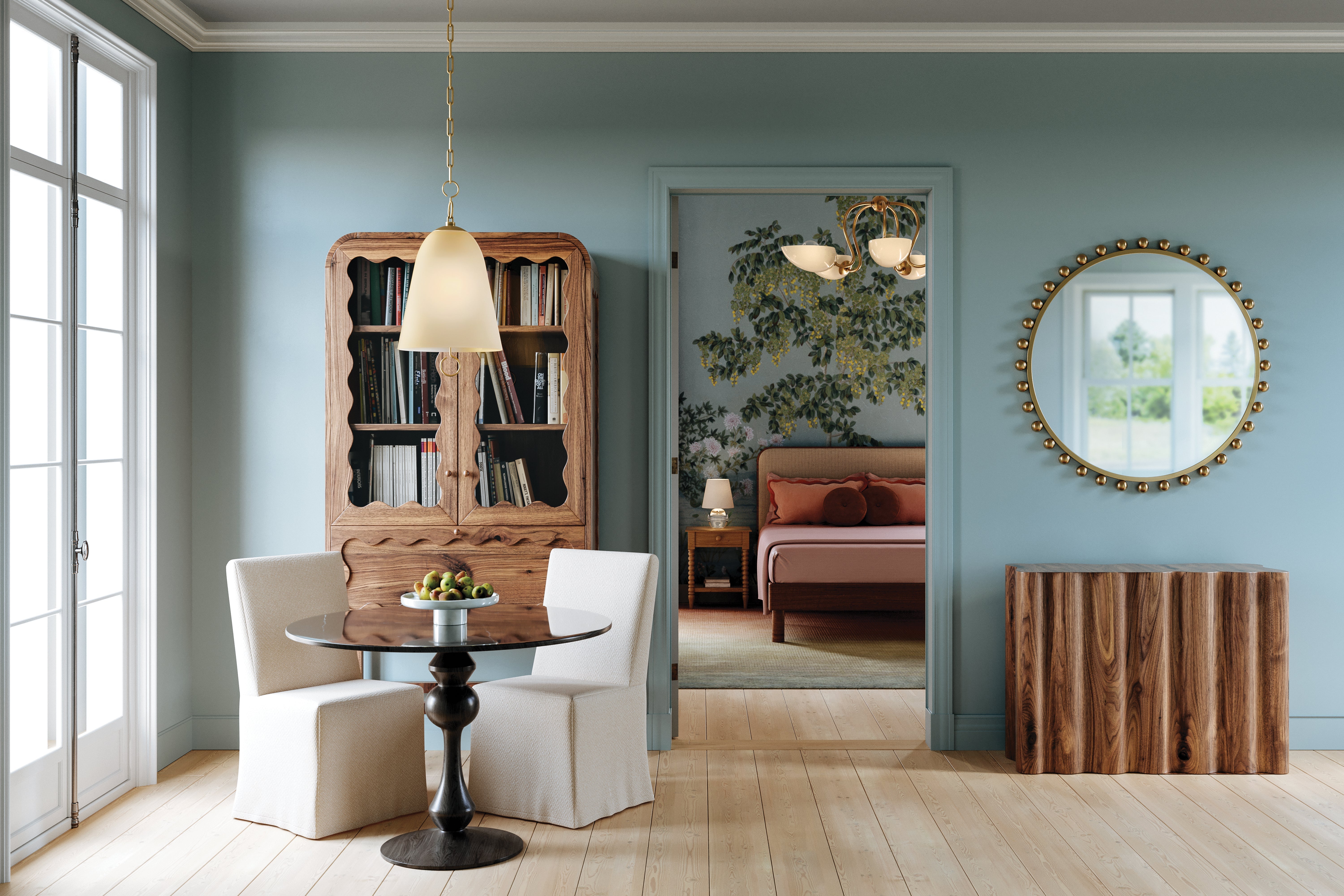 Reva 5 Chandelier | AGED BRASS