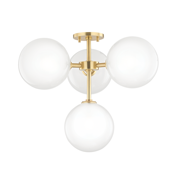 Ashleigh 4 Close-to-Ceiling | AGED BRASS