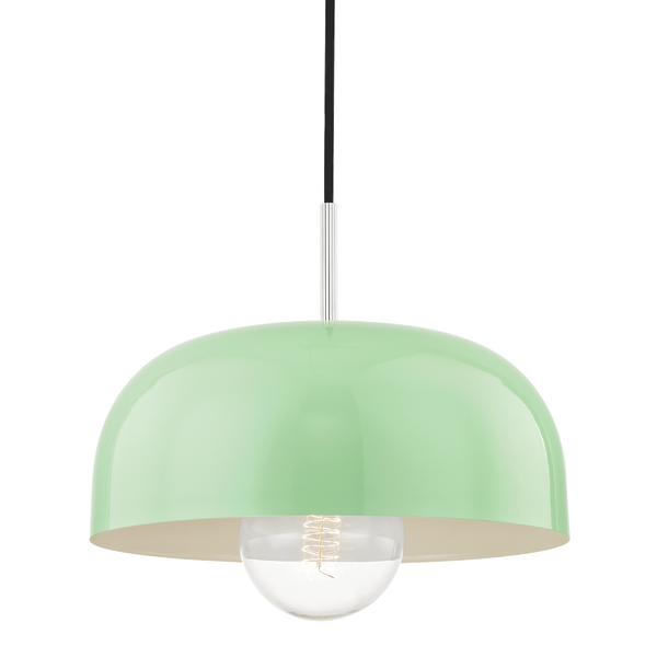 Avery 1 Pendant | POLISHED NICKEL & MINT