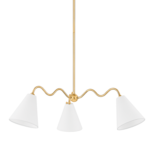 Onda 3 Chandelier | AGED BRASS