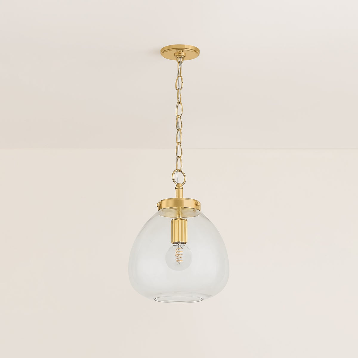 Della 1 Pendant | AGED BRASS