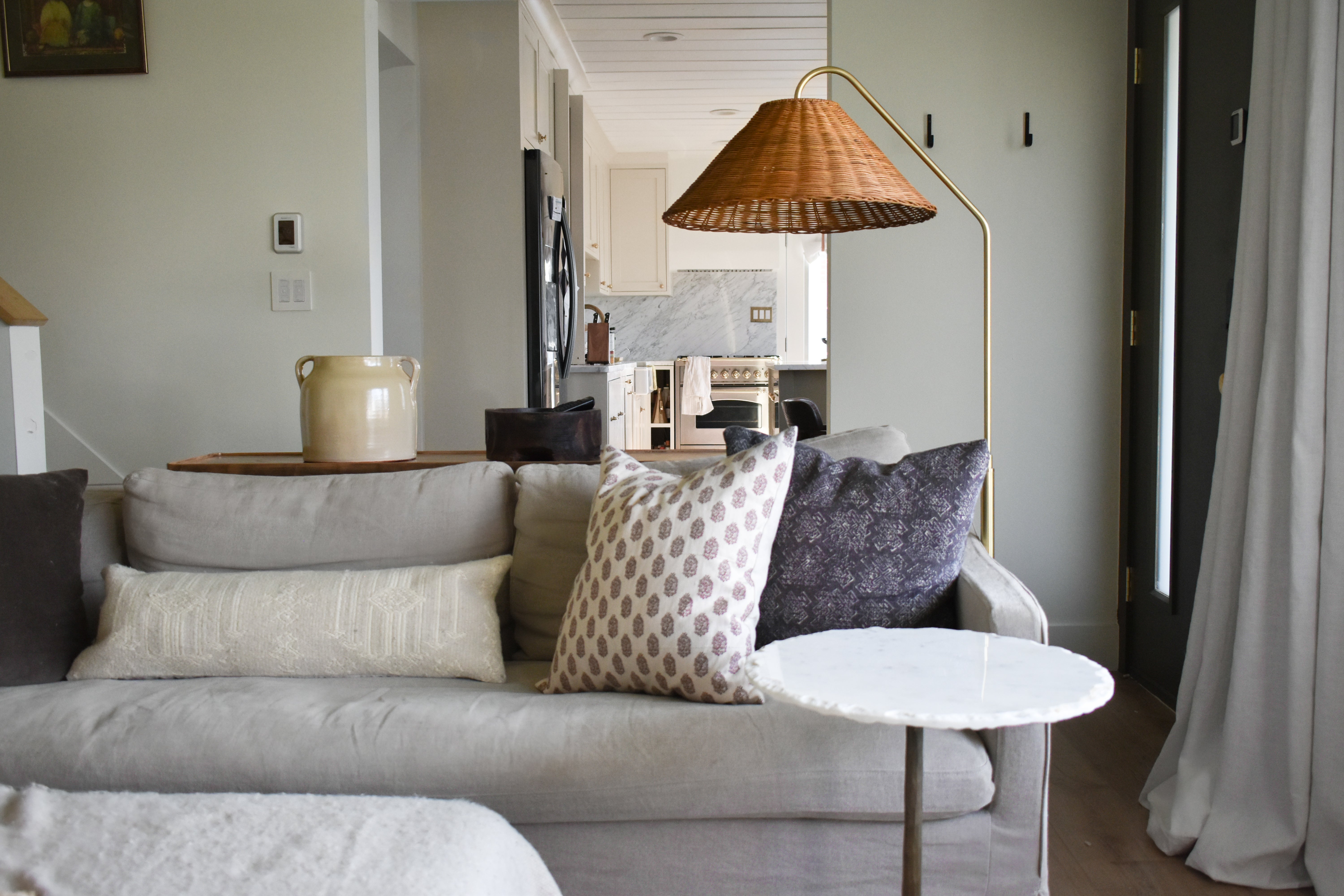 Lauren 1 Floor Lamp | AGED BRASS & TEXTURE BLACK