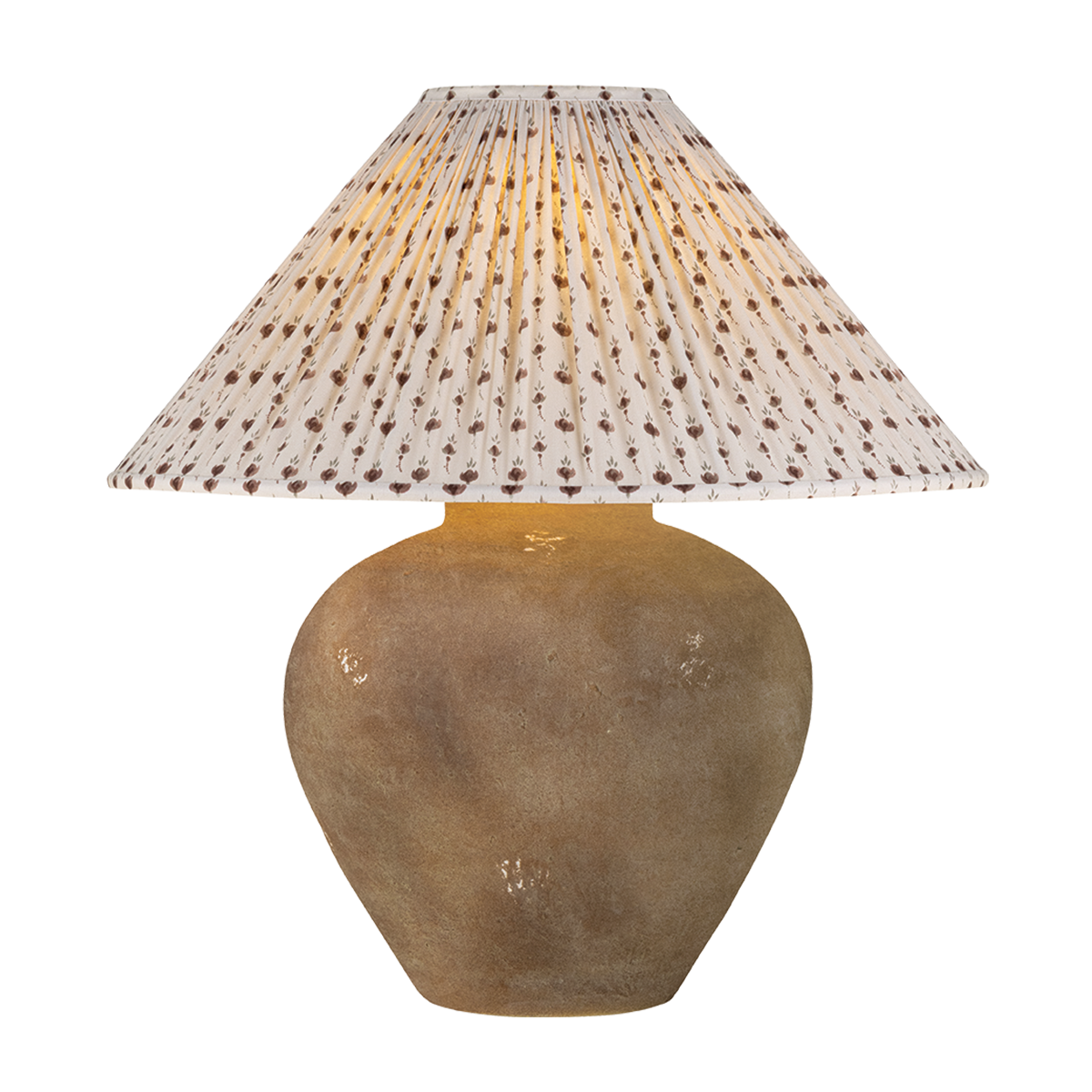 Calabria Table Lamp With Primrose Red Shade