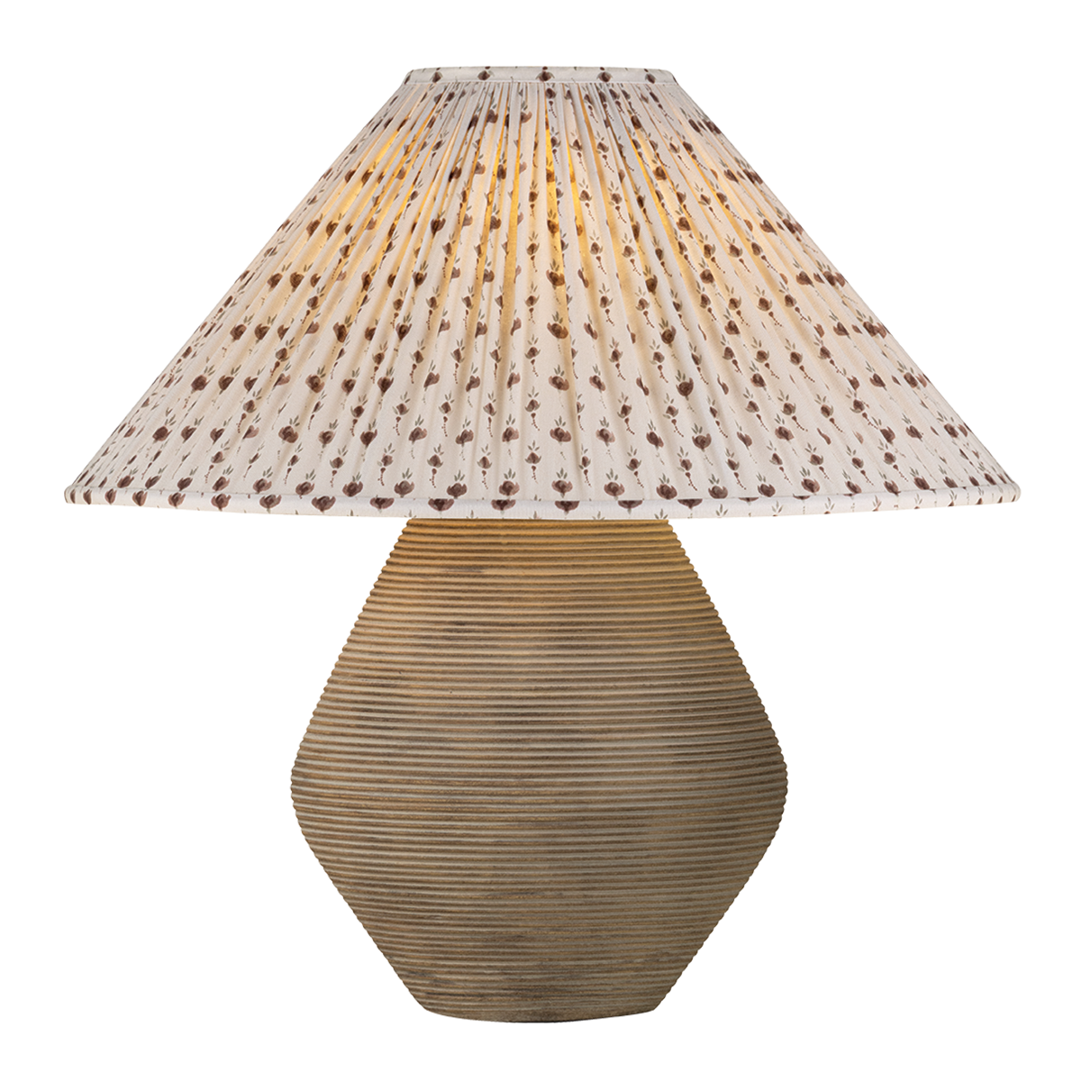 Calabria Table Lamp With Primrose Red Shade