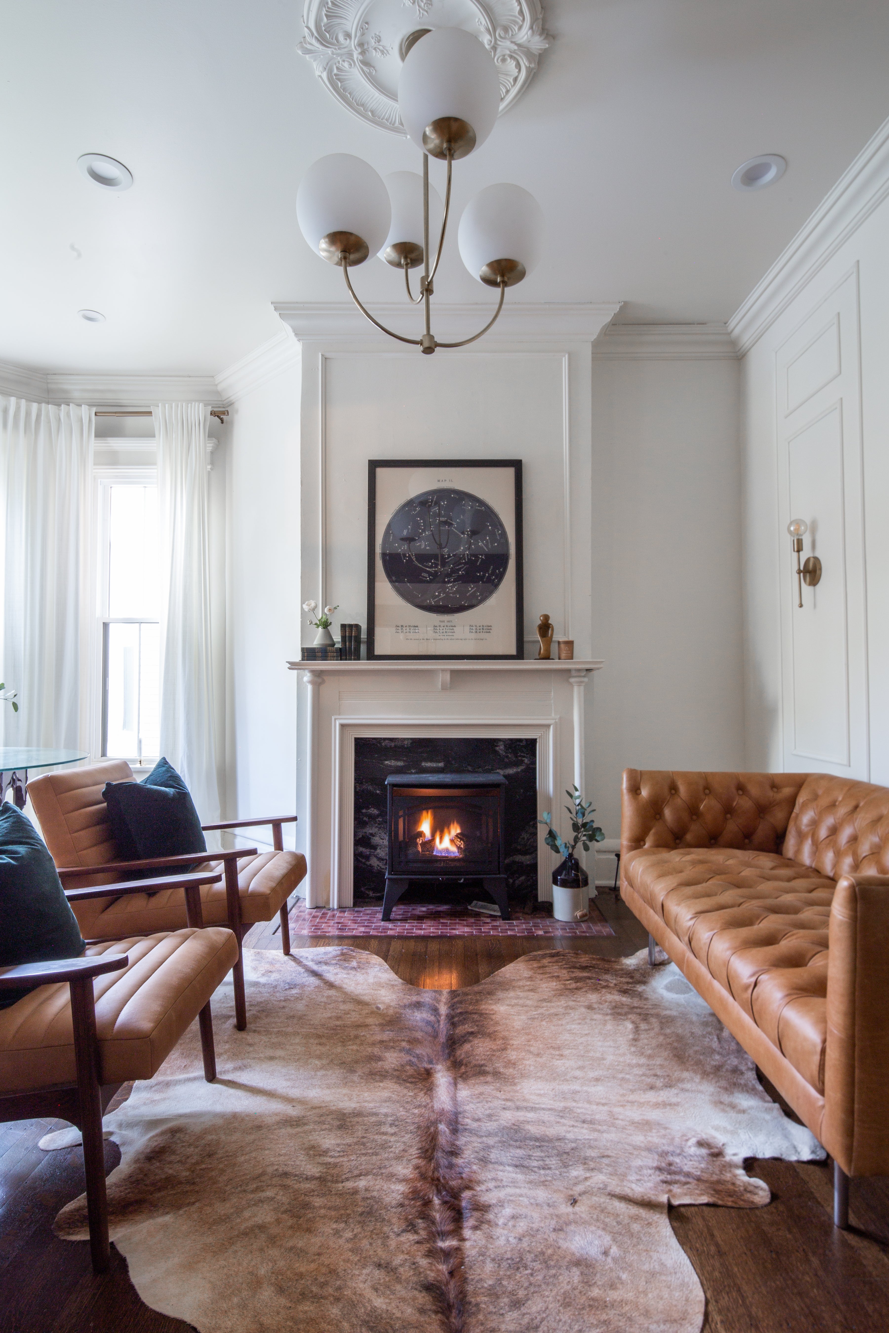 Carrie 4 Chandelier | AGED BRASS