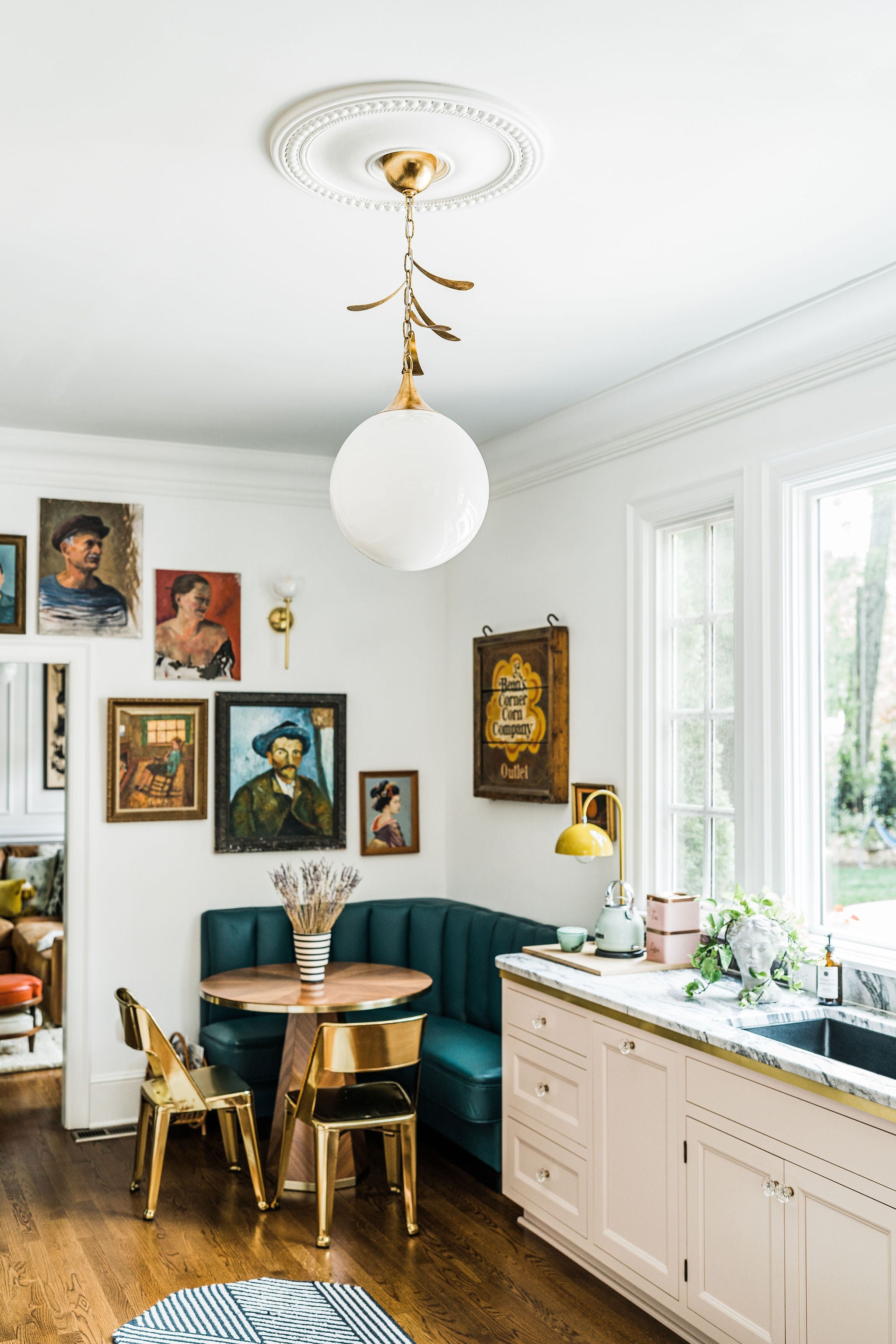 Victoria 1 Pendant | VINTAGE GOLD LEAF
