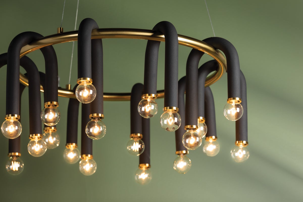 Whit 20 Chandelier | AGED BRASS & BLACK