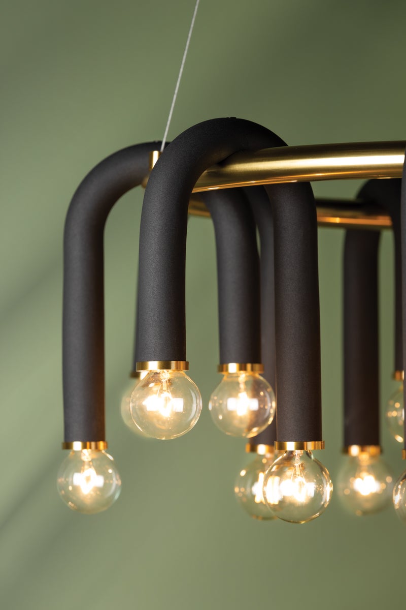 Whit 20 Chandelier | AGED BRASS & BLACK
