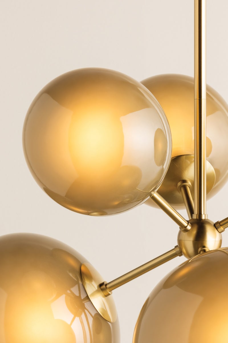 Zaley 7 Chandelier | AGED BRASS